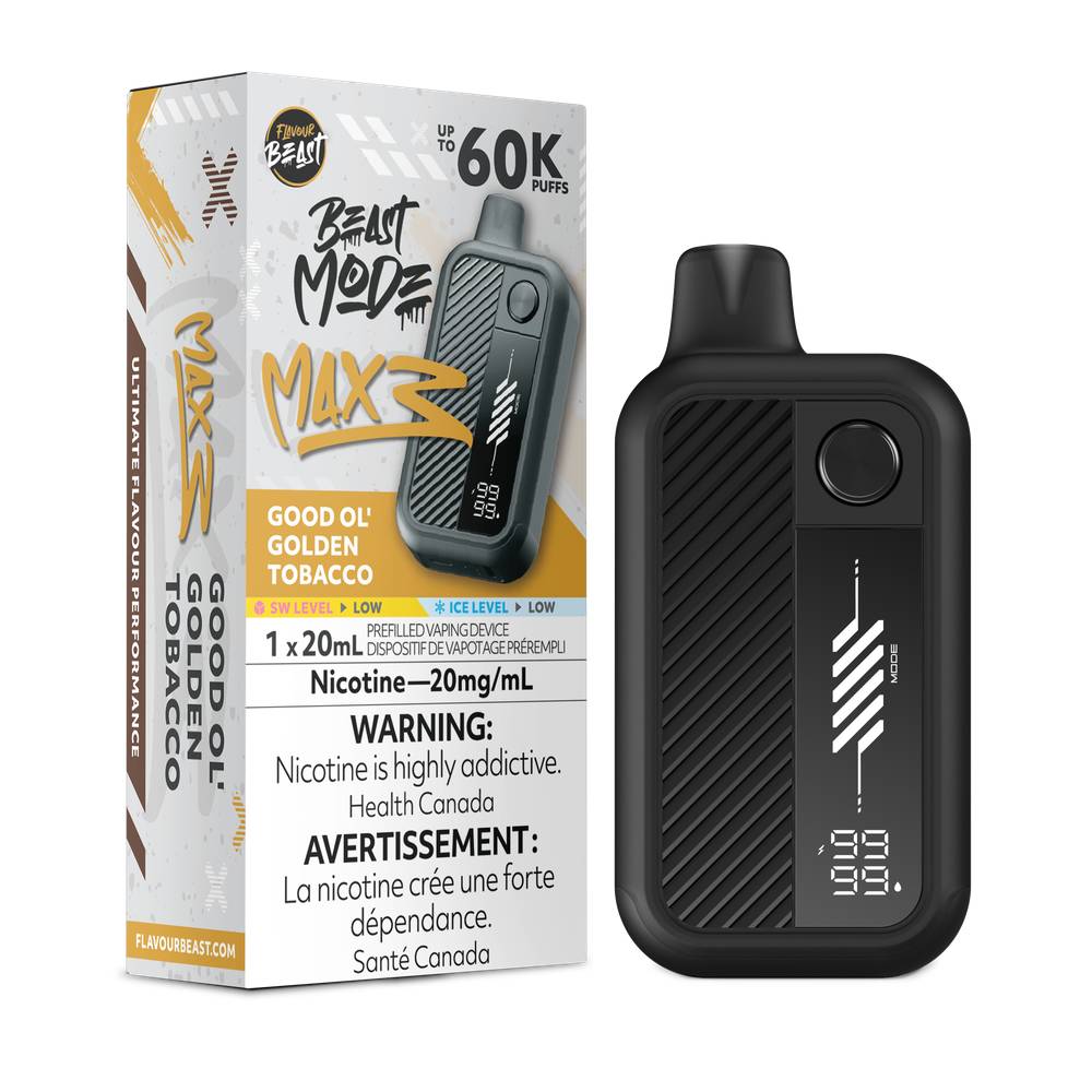 Flavour Beast Beast Mode MAX 3 60K Disposable Vape - Good OL' Golden Tobacco